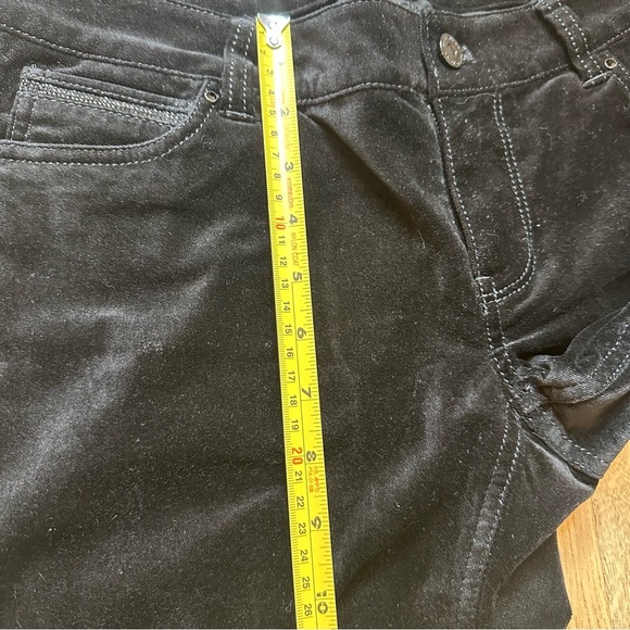 NWT WHBM Black Velvet Slim Ankle Pants Size 4S - Picture 12 of 14